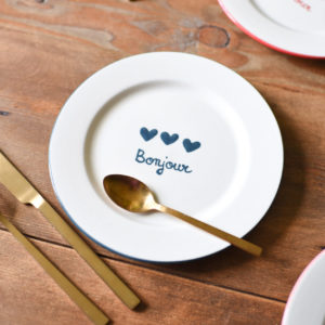 assiette coeurs bleus maison roussot