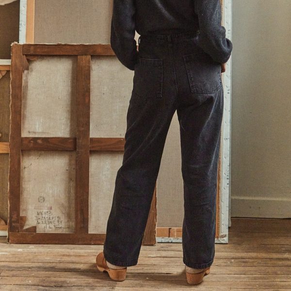 Jean Gentiane Long Denim Noir – Image 3