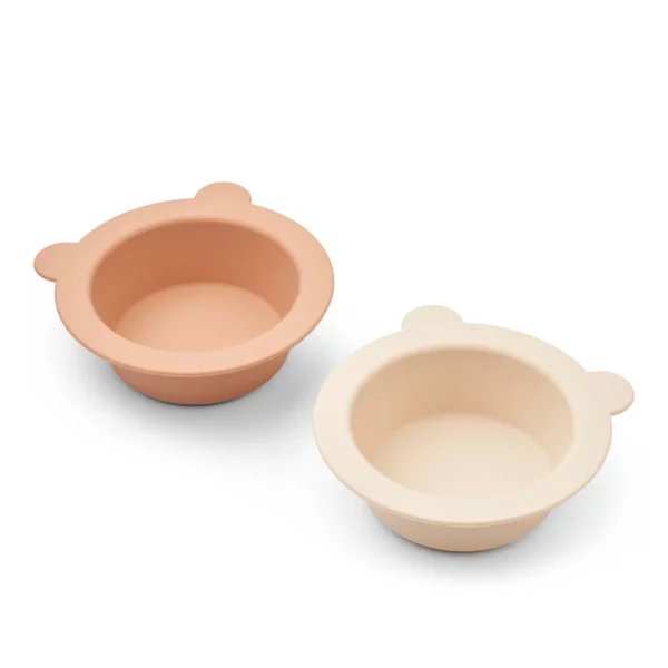 lot de 2 bols ventouse Peony tuscany rose / apple blossom liewood