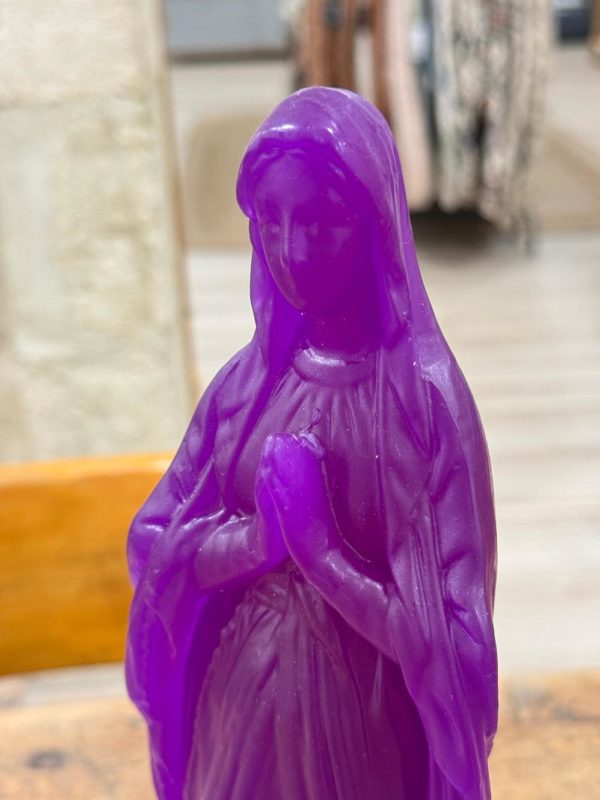 Bougie Vierge Notre-Dame Violet – Image 2