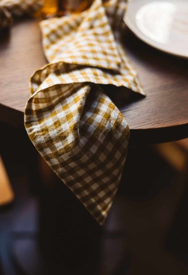 serviette de table vichy curry gabrielle paris