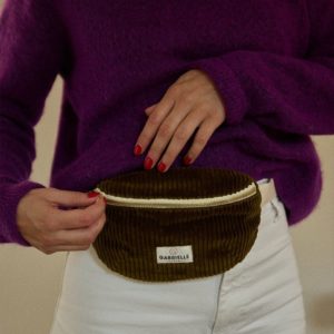 BANANE POUR ENFANT VELOURS OLIVE GABRIELLE PARIS