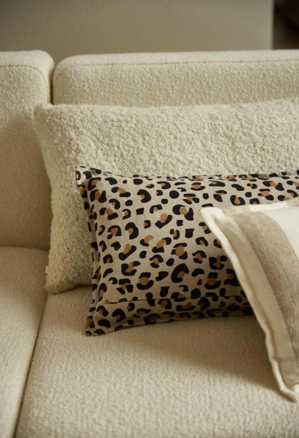 COUSSIN LEOPARD EN LIN GABRIELLE PARIS