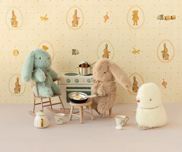 Peluche lapin mini crème pêche – Image 2