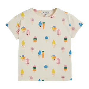 Tee shirt en coton imprimé ice cream emile et ida