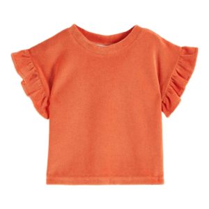 tee shirt éponge orange canicule manches volants