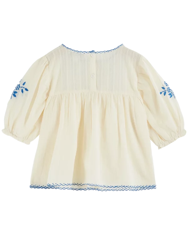 Blouse Ecru Brodée Main – Image 3