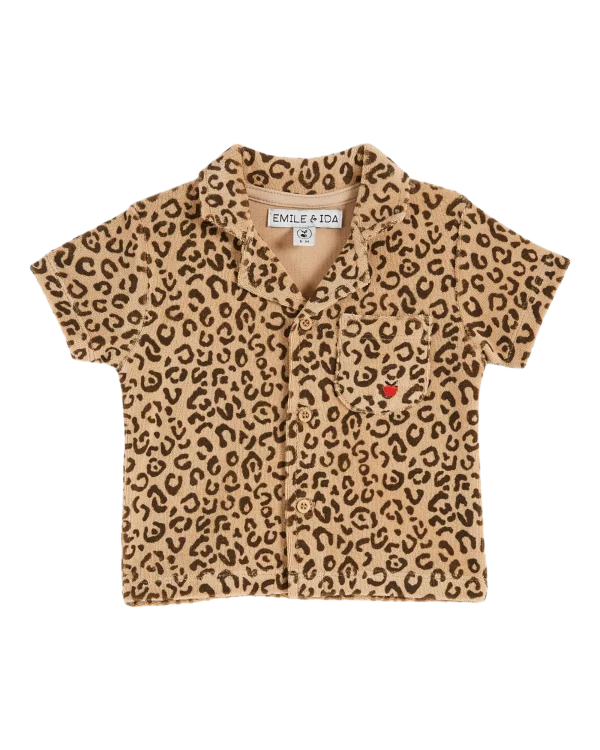 chemise chemisette bébé léopard