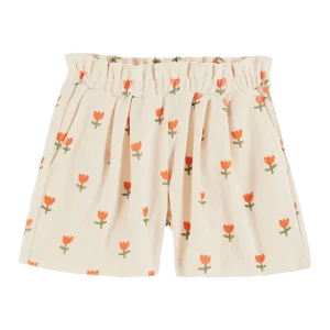 short éponge crème tulipe