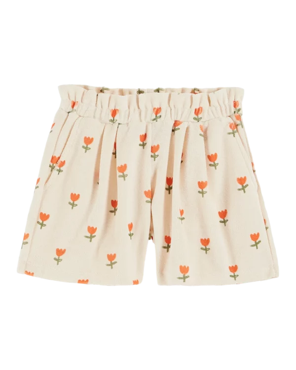 short éponge crème tulipe