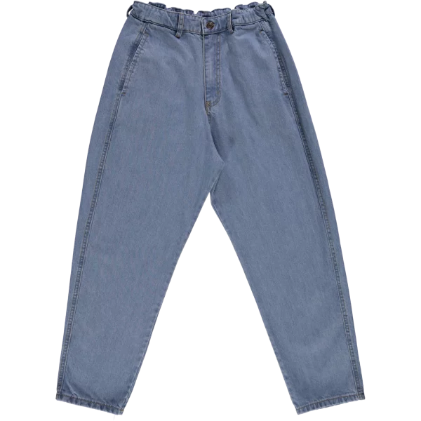 pantalon carotte denim bleu