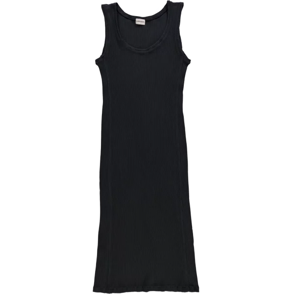 robe longue sans manches noire