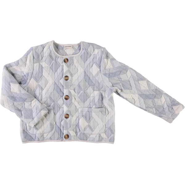 veste matelassée patchwork bleu