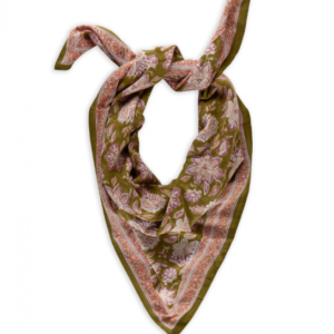 grand foulard indien matira verde bindi atelier