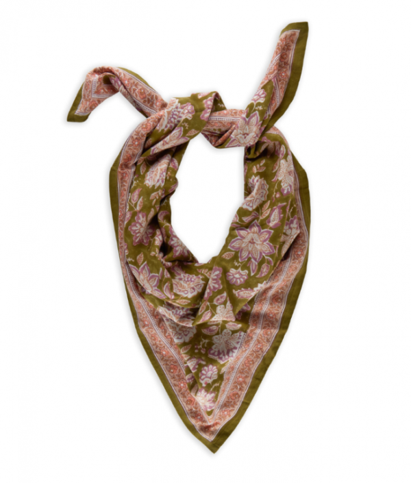 grand foulard indien matira verde bindi atelier