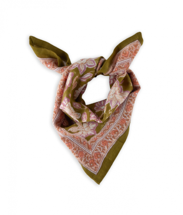 petit foulard indien matira verde bindi atelier