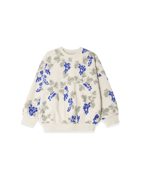 SWEAT SHIRT IMPRIME GRAPES BLUE GARBO&FRIENDS