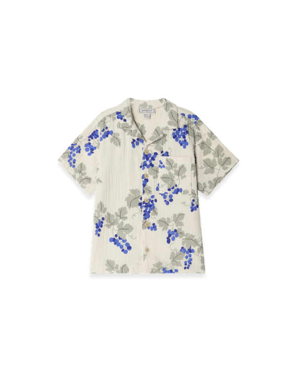 chemise a manches courtes imprimé grapes blue Garbo&friends