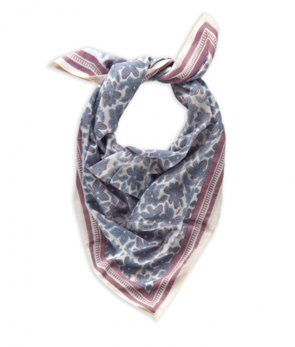 GRAND FOULARD INDIAN MANOA AZUL BINDI ATELIER