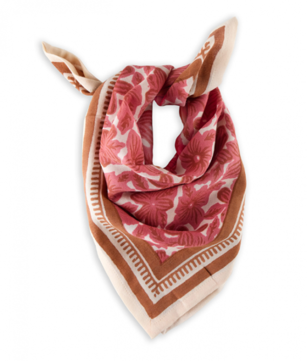 GRAND FOULARD INDIEN MANOA ROSA BINDI ATELIER