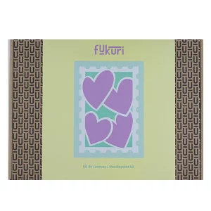 canevas à broder coeurs fukuri