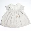 robe carreaux col brodé dentelle marsouin