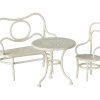 ENSEMBLE SALON DE JARDIN BLANC POUR SOURIS MAILEG