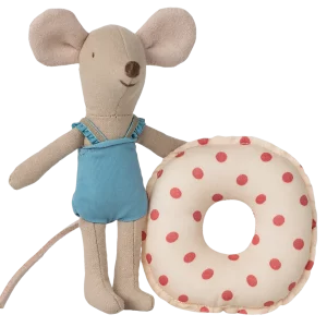 SOURIS PETITE SOEUR ET SA BOUEE A POIS ROUGES MAILEG