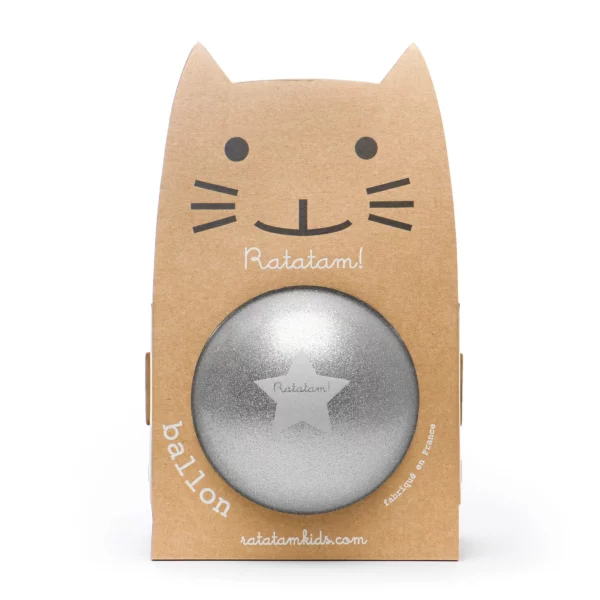 BALLON GLITTER ARGENT 15 CM RATATAM