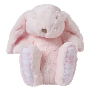 Peluche doudou lapin rose pâle