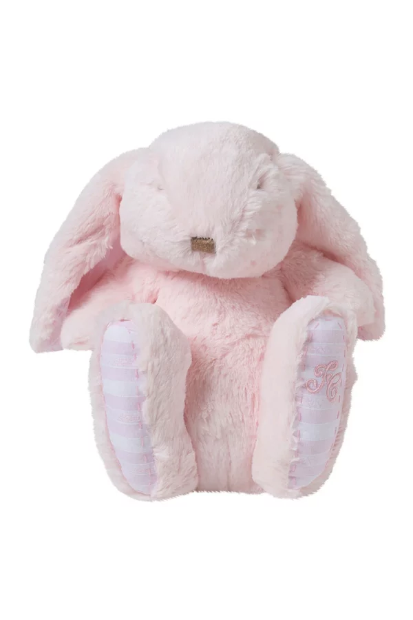 Peluche doudou lapin rose pâle