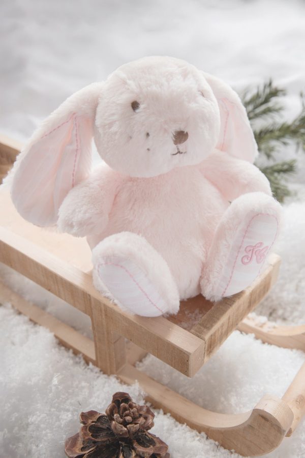 Peluche Lapin 25cm Rose Pâle – Image 2