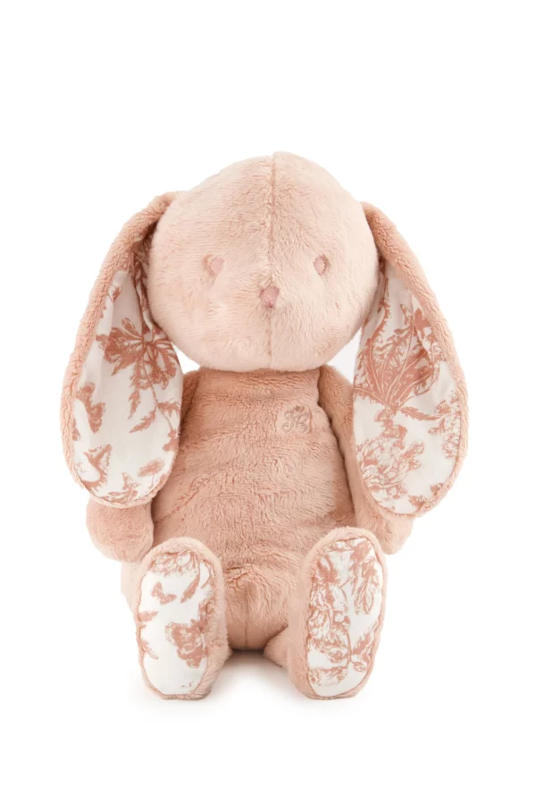 peluche doudou lapin rose toile de jouy