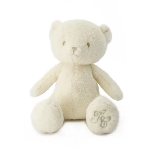 Peluche doudou ourson nacre