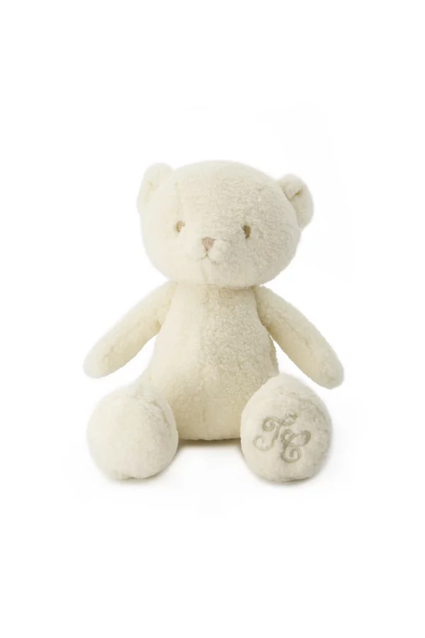 Peluche doudou ourson nacre