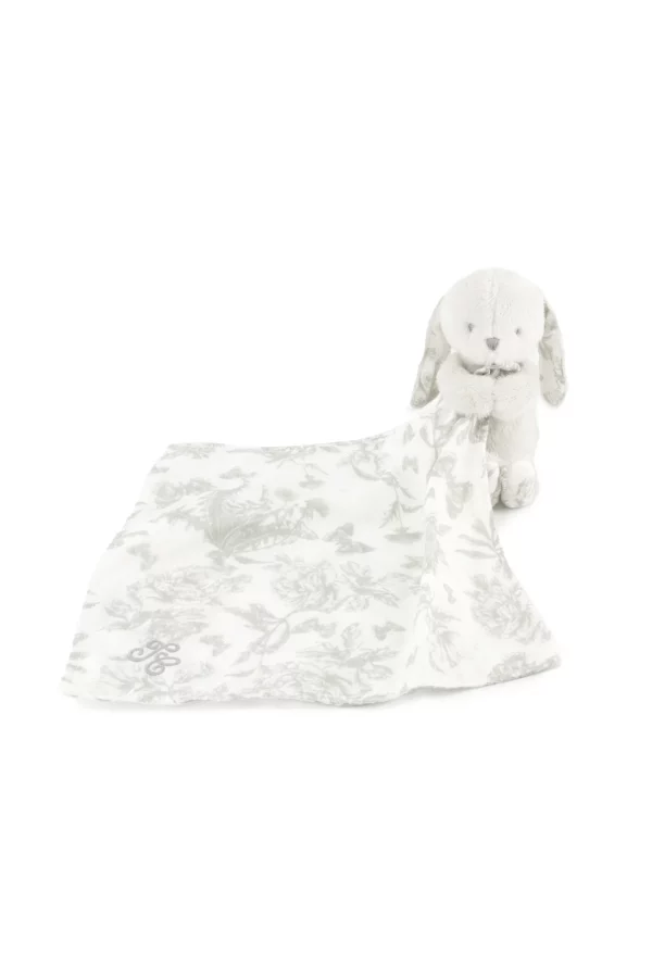 peluche doudou lapin gris toile de jouy