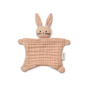 doudou lapin amaya tuscany rose en gaze de coton liewood