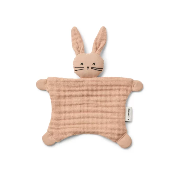 doudou lapin amaya tuscany rose en gaze de coton liewood