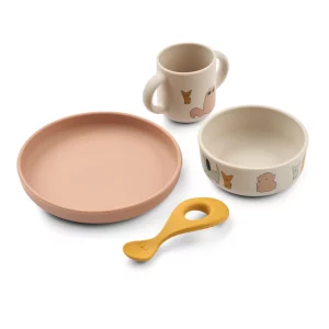SET DE VAISSELLE VIVI EN SILICONE CATS&DOGS LIEWOOD