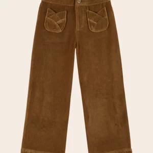 PANTALON VELOURS RAS BRONZE POCHES TULIPES EMILE ET IDA