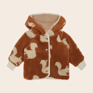 manteau fausse fourrure sherpa écureuil emile et ida