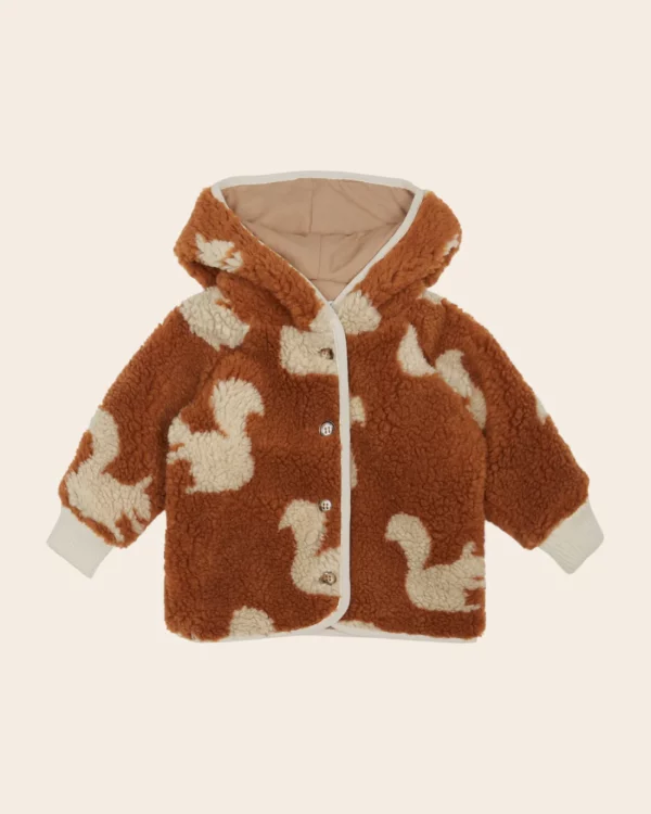 manteau fausse fourrure sherpa écureuil emile et ida
