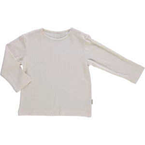 TSHIRT MANCHES LONGUES OLIVE ECRU POINTELLE POUDRE ORGANIC