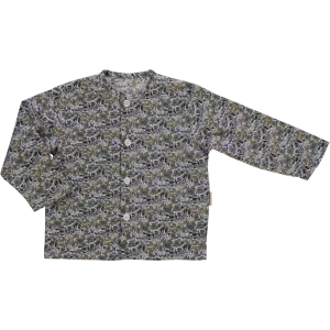 BLOUSE RONCE FLEURI VERT BLEU POUDRE ORGANIC