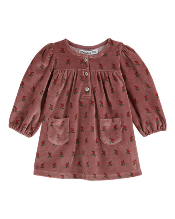 ROBE VELOURS POPPY VIOLINE EMILE ET IDA