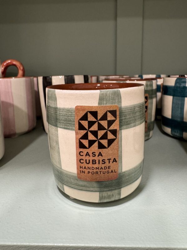 tasse expresso à damier sage casa cubista