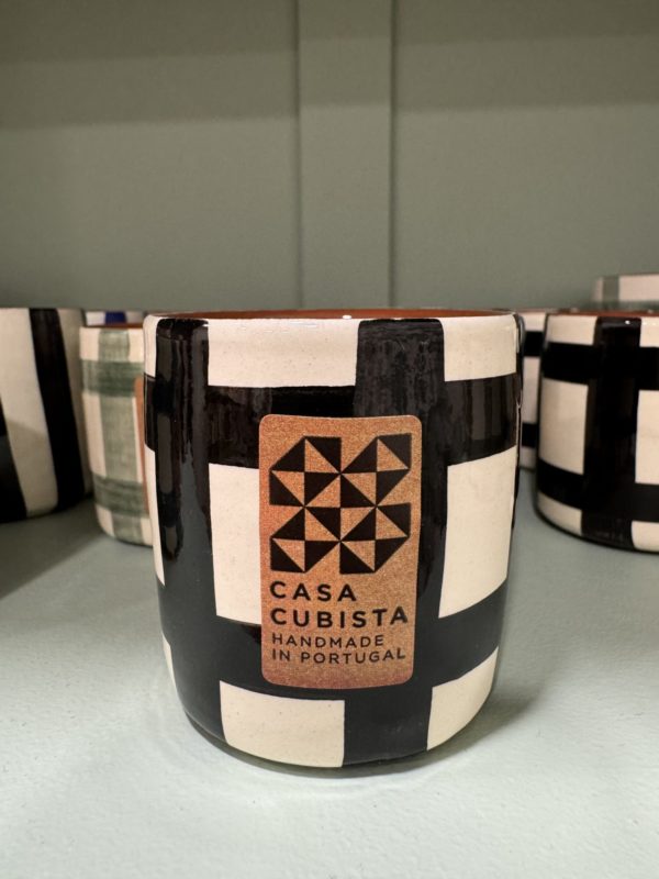 tasse expresso à damier noir casa cubista