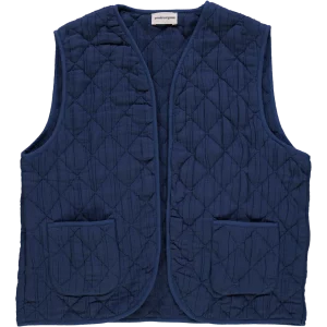 VESTE SANS MANCHE CERCIS DARK DENIM POUDRE ORGANIC