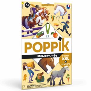POSTER A STICKER LES CHEVAUX POPPIK