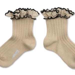 CHAUSSETTES SUZANNE COLORIS SABLE COLLEGIEN